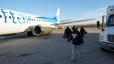 ICE officers at an airport